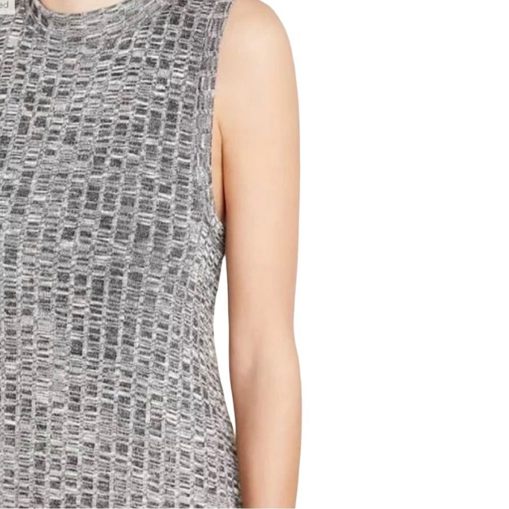 Maeve Anthropologie Emerson Swing Dress Gray Space Dye Knit Pockets Mock Neck S - Picture 11 of 14
